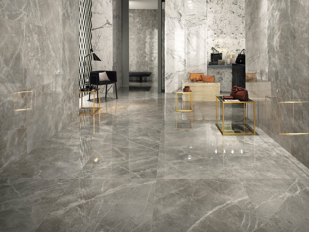 What Flooring Goes With White Marble Wall Tiles